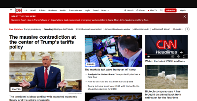 CNN Breaking News website